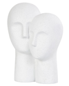Peyton Lane People White Polystone Head Sculpture With Speckled Detailing In White