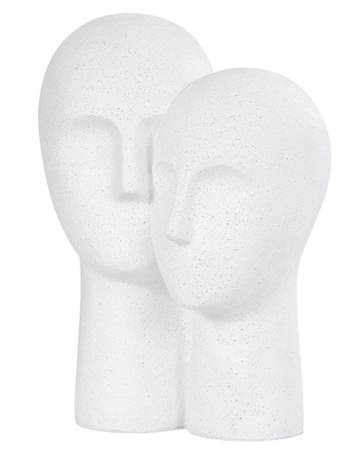 Peyton Lane People White Polystone Head Sculpture With Speckled Detailing