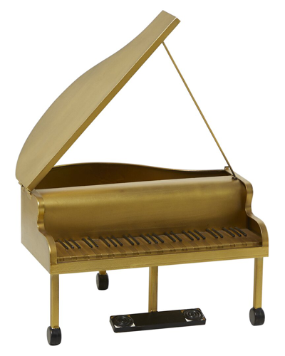 Peyton Lane Instrument Gold Metal Piano Sculpture