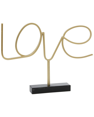 The Novogratz Gold Metal Love Decorative Sign