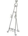 Peyton Lane Scroll Bronze Metal Tall Adjustable Display Stand 2 Tier Easel  With Chain Support In Bronze