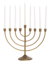 Peyton Lane Bronze Metal Layered Arch Candelabra With Textured Base In Bronze