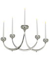 Peyton Lane Silver Stainless Steel Candelabra In Silver