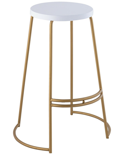 Jonathan Y Hula 28.75in Modern Designer Curved Backless Bar Stool In Brown