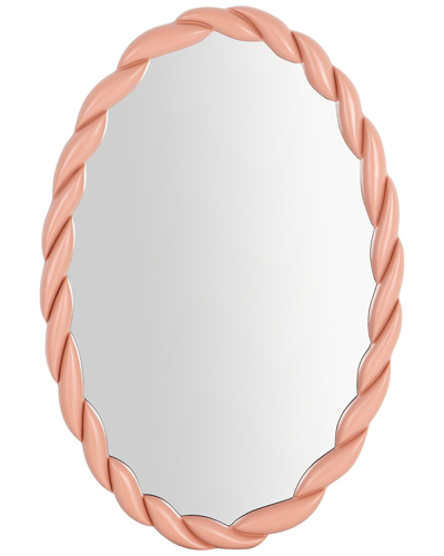 Tov Furniture Agnes Oval Mirror In Pink