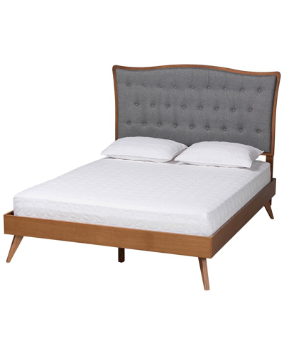 Baxton Studio Hawthorn Classic & Traditional Queen Size Platform Bed In Gray