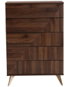 Baxton Studio Graceland Mid-century Modern Transitional 5-drawer Storage Chest