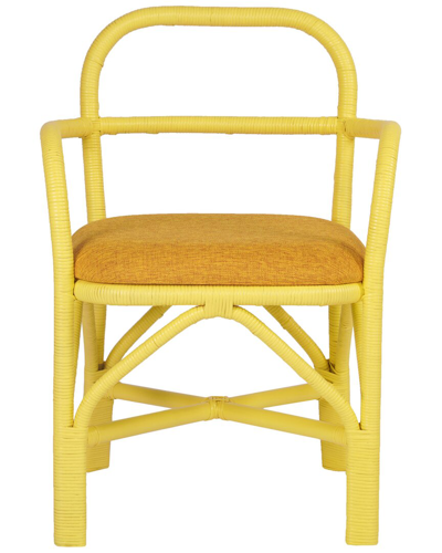 Tov Furniture Ginny Rattan Dining Chair In Yellow