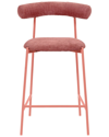 Tov Furniture Liliana Velvet Bar Stool In Pink