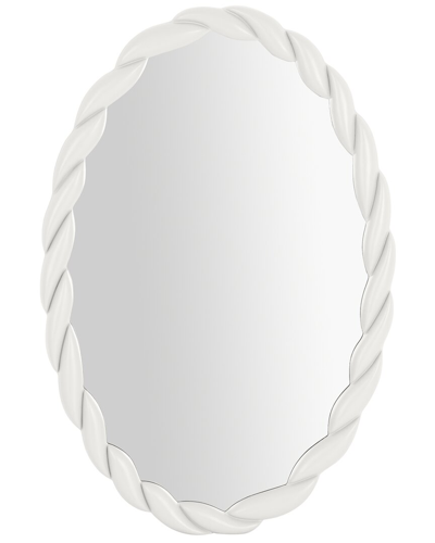 Tov Furniture Agnes Oval Mirror In White