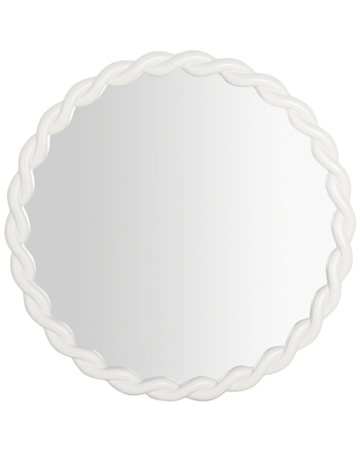 Tov Furniture Agnes Round Mirror In White