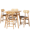 Baxton Studio Tarana Mid-century Modern 5pc Dining Set