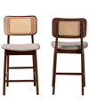 Baxton Studio Dannon Mid-century Modern 2pc Counter Stool Set