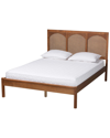 Baxton Studio Blossom Classic & Traditional Wood & Rattan Platform Bed