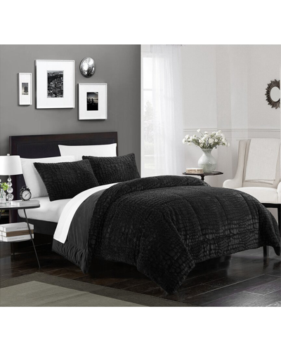 Chic Home Design Allie 7pc Bed In A Bag Comforter Set In Black