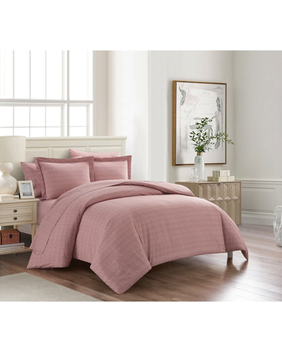 Chic Home Design Tayson Duvet Cover Set In Pink
