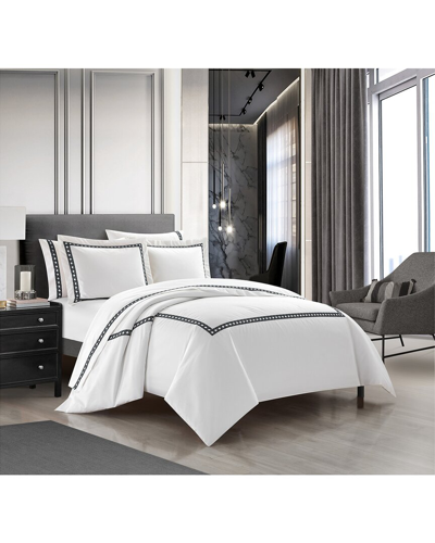 Chic Home Design Lewina 7pc Duvet Cover Set In Black