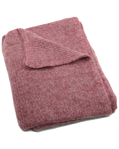 Portolano Waffle Ribbed Throw In Pink