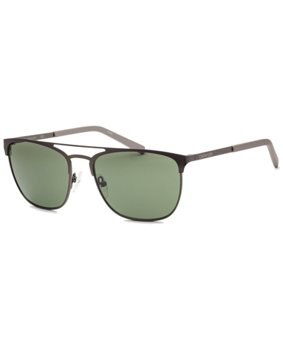 Calvin Klein Green Square Mens Sunglasses Ck20123s 008 55 In Grey