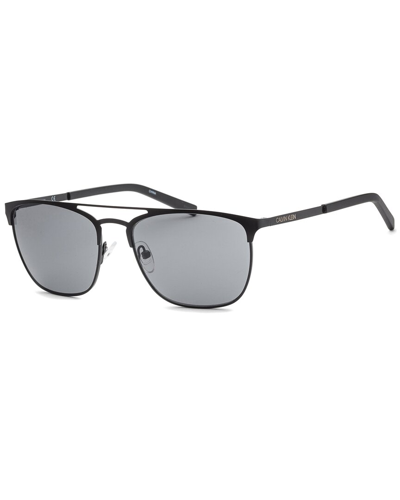Calvin Klein Grey Square Mens Sunglasses Ck20123s 001 55 In Black