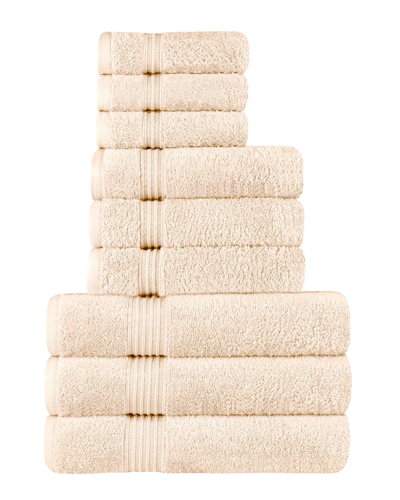 SUPERIOR SUPERIOR EGYPTIAN COTTON 9PC HIGHLY ABSORBENT SOLID ULTRA SOFT TOWEL SET