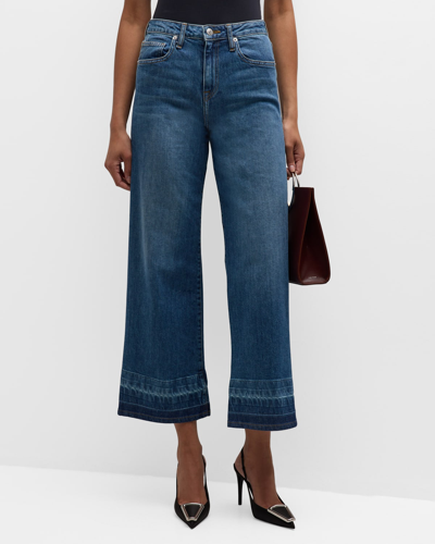 Simkhai Jude Mid-rise Cropped Wide-leg Denim Jeans In Coronado