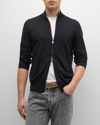 Brunello Cucinelli Men's Wool-cashmere Full-zip Sweater In Cg217 Cg217