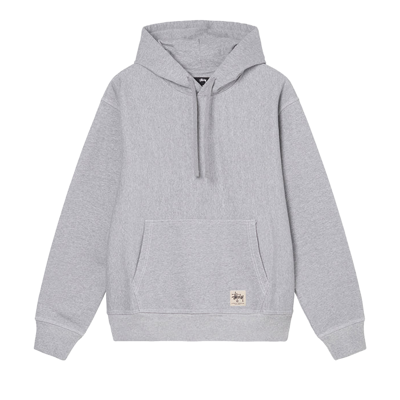 Pre-owned Stussy Contrast Stitch Label Hood 'grey Heather'