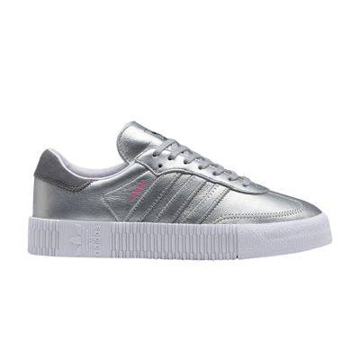 Pre-owned Adidas Originals Wmns Samba Rose 'lux Luster' In Silver