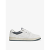 Reiss Mens White Astor Contrast-panel Low-top Leather Trainers