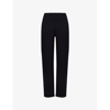 ME AND EM ME AND EM WOMEN'S BLACK ELASTICATED-WAIST TAPERED-LEG JERSEY JOGGING BOTTOMS