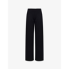 ME AND EM ME AND EM WOMEN'S BLACK PATHC-POCKET STRAIGHT-LEG MID-RISE STRETCH-WOVEN TROUSERS