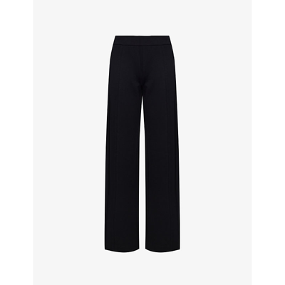 Me And Em Womens Black Pathc-pocket Straight-leg Mid-rise Stretch-woven Trousers