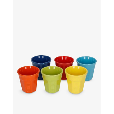 Bialetti Multi Logo Porcelain Espresso Cups Set Of Six