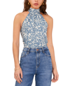 1.state Botanical Print Halter Top In Bluestone