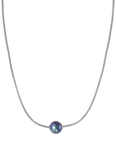 Effy Collection Effy Gray Cultured Freshwater Pearl Pendant Necklace In Sterling Silver, 16" + 2" Extender