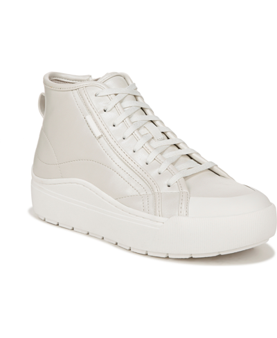 Dr. Scholl's Women's Time Off Hi2 Platform Sneakers In Metallic Pearl White Faux Leather