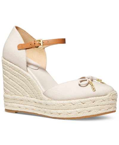 Michael Kors Michael  Women's Nori Espadrille Platform Wedge Sandals In Light Cream