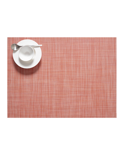 Chilewich Mini Basket Weave Placemat 14" X 19" In Clay