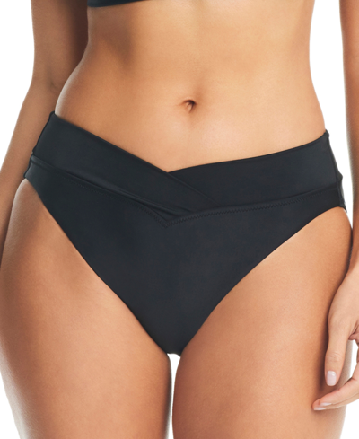 Bar Iii Women's V-waist High-leg Bikini Bottoms, Created For Macy's In Black