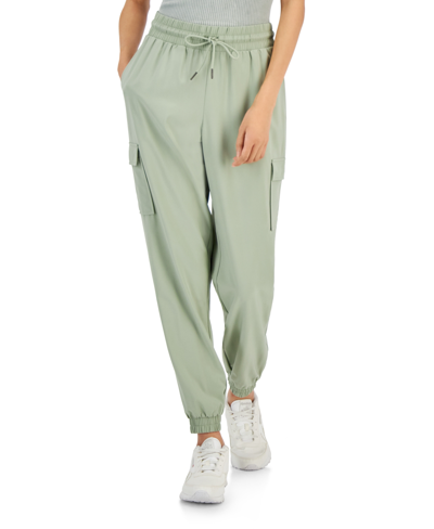Hippie Rose Juniors' Athletic Cargo Jogger Pants In Seagrass