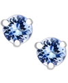 Macy's Tanzanite Stud Earrings (3/4 Ct. T.w.) Set In 14k White Gold In Tanzanite