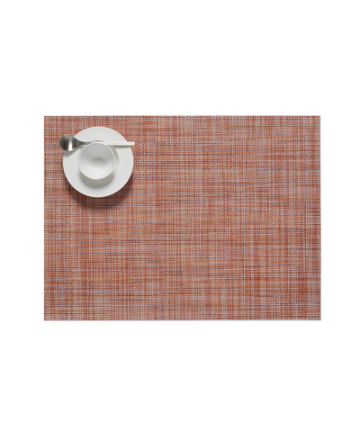Chilewich Mini Basket Weave Placemat 14" X 19" In Cinnamon