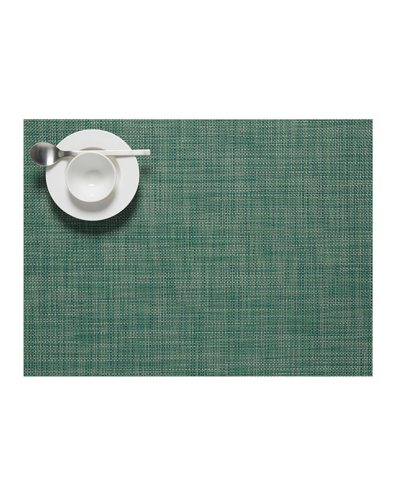 Chilewich Mini Basket Weave Placemat 14" X 19" In Ivy