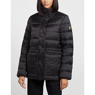 Pre-owned Belstaff Women's Coat  Chase Full Zip Puffer Jacket In Black