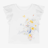 LAPIN HOUSE GIRLS WHITE COTTON T-SHIRT