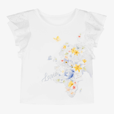 Lapin House Babies' Girls White Cotton T-shirt