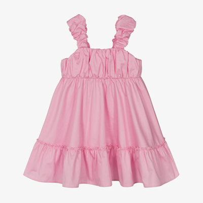 Lapin House Kids' Girls Pink Cotton Dress
