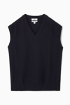 COS V-NECK BOILED-WOOL TANK