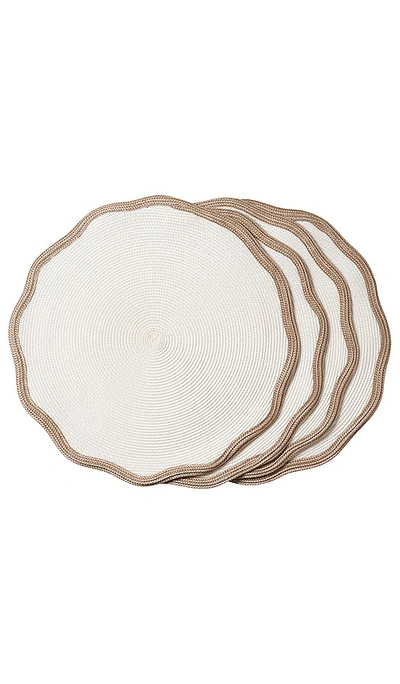 In The Roundhouse Beige Straw Placemats In N,a